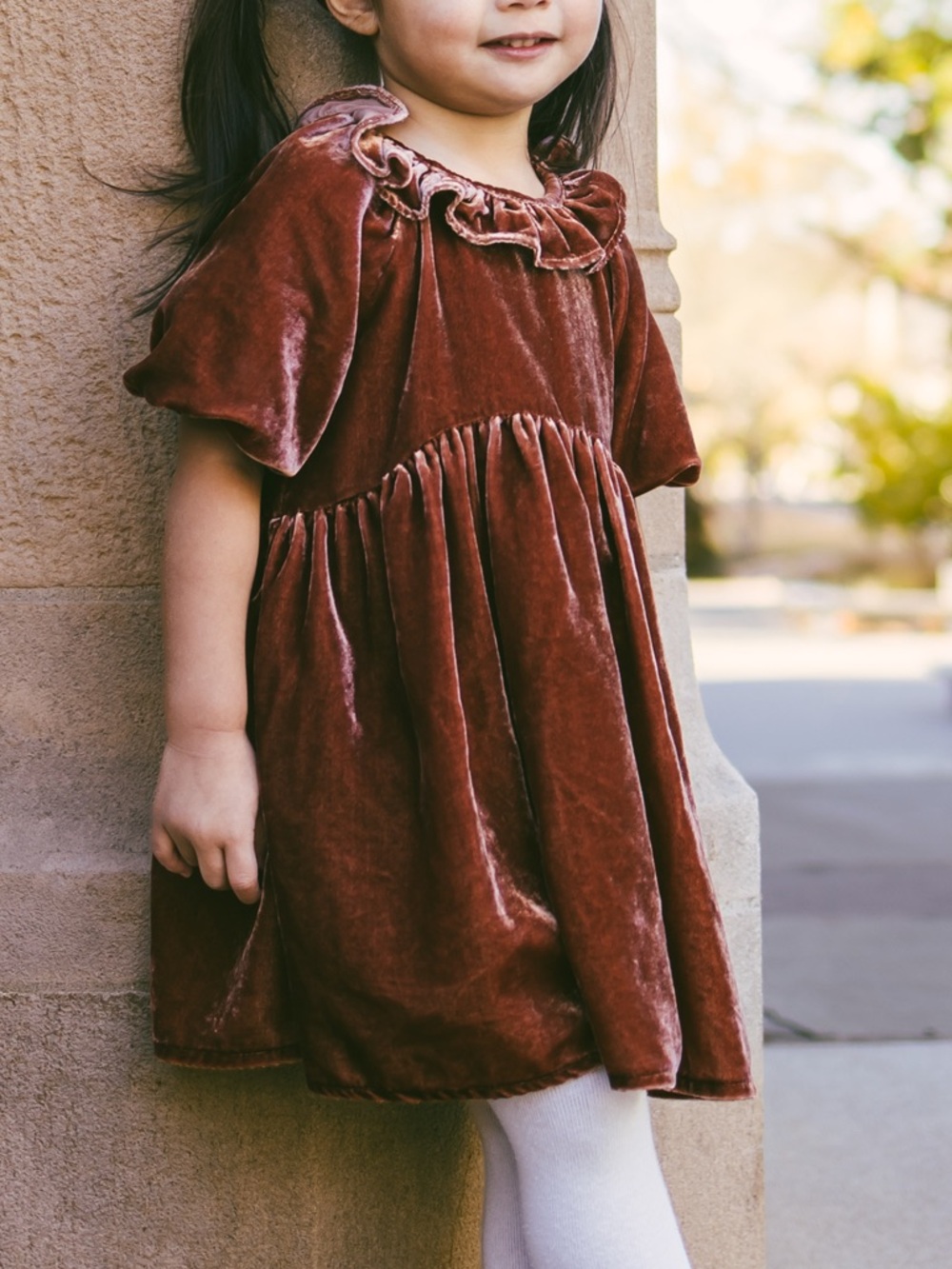 Noralee Adeline Dress in the Ruby velvet 2Y